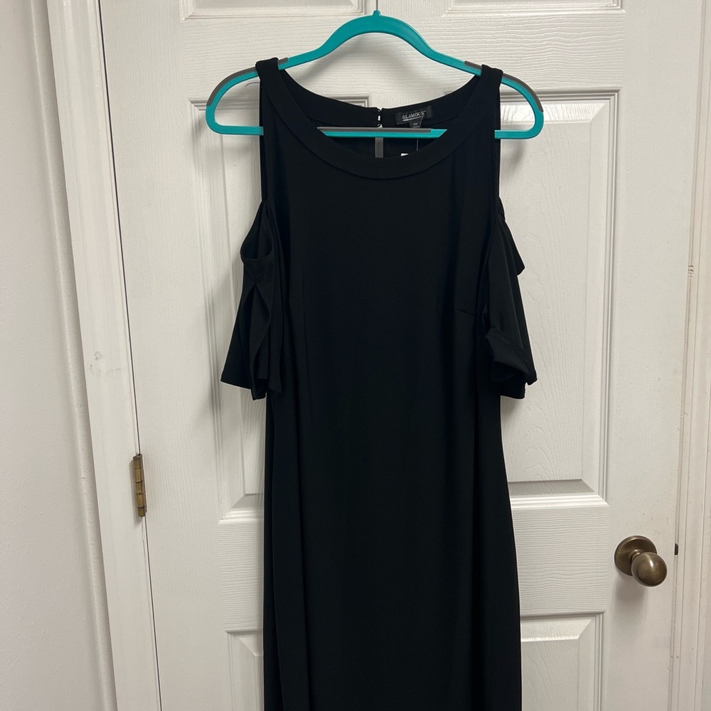 Glamour Black Cold Shoulder Dress 18W Never worn